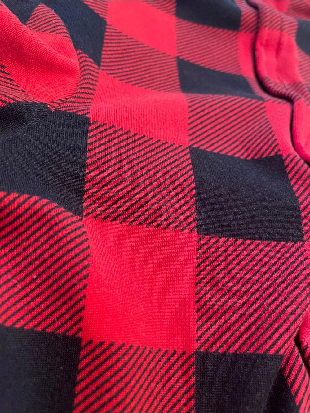 Red & Black Buffalo Plaid Dog Tee - Cozy Velcro closure C33